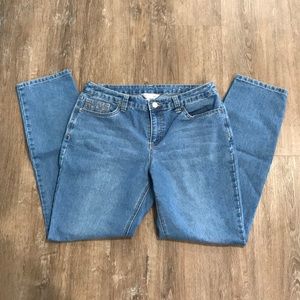 Christopher & banks jeans w/embossed design-EUC